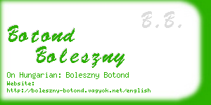 botond boleszny business card